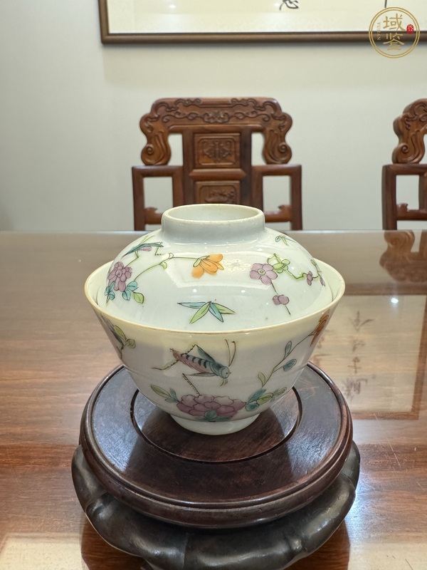 古玩飛黃騰達(dá)粉彩蓋杯真品鑒賞圖