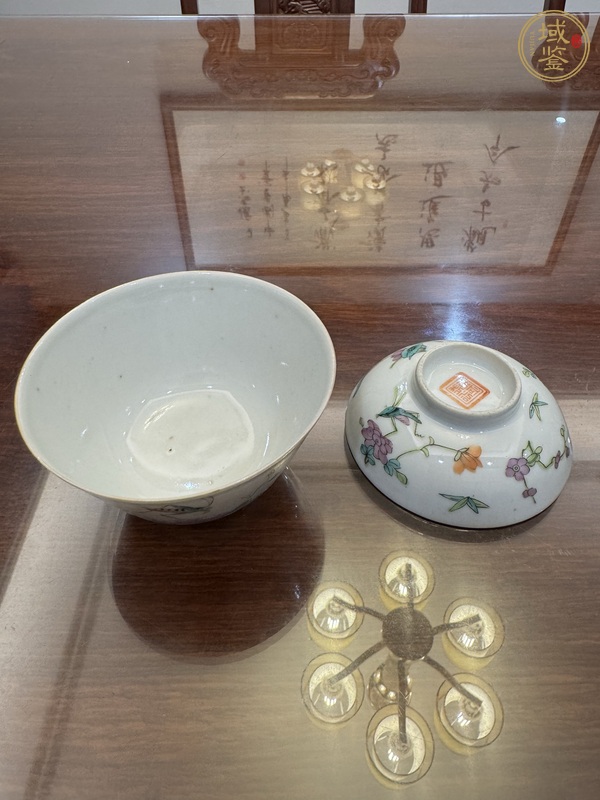 古玩陶瓷飛黃騰達(dá)粉彩蓋杯真品鑒賞圖