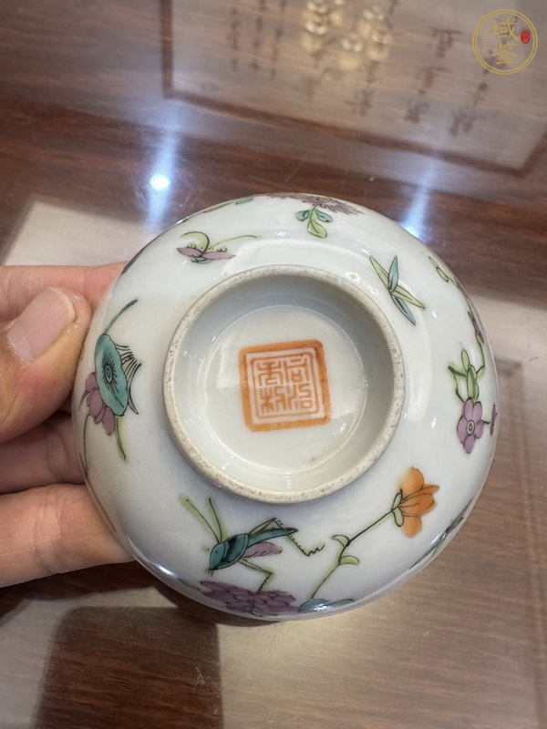 古玩陶瓷飛黃騰達(dá)粉彩蓋杯真品鑒賞圖