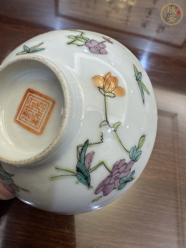 古玩陶瓷飛黃騰達(dá)粉彩蓋杯真品鑒賞圖