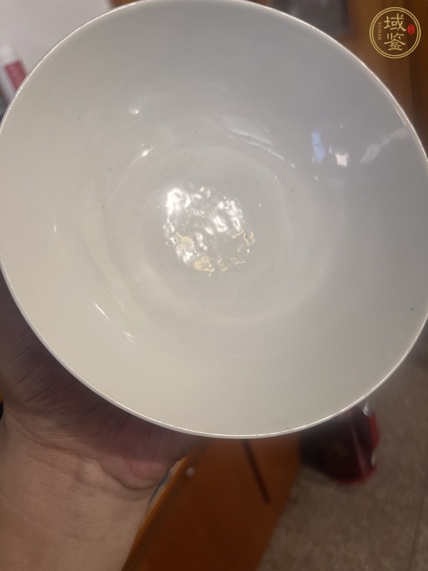 古玩陶瓷油粉彩和合二仙圖茶碗真品鑒賞圖