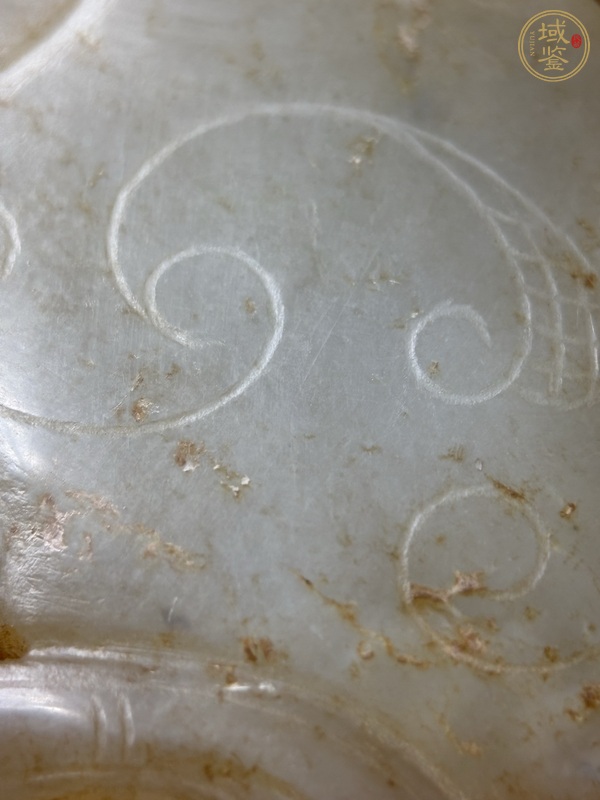 古玩玉器漢代龍鳳紋玉韘真品鑒賞圖