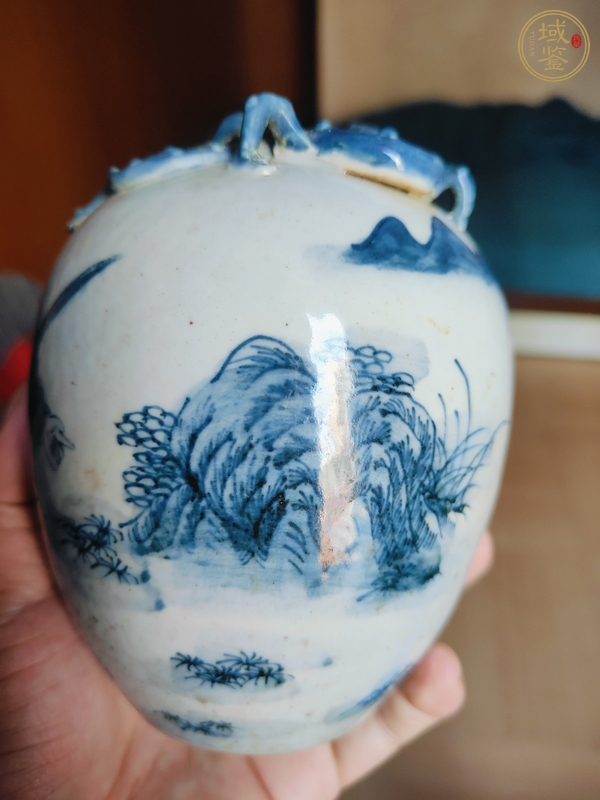 古玩陶瓷青花水呈真品鑒賞圖
