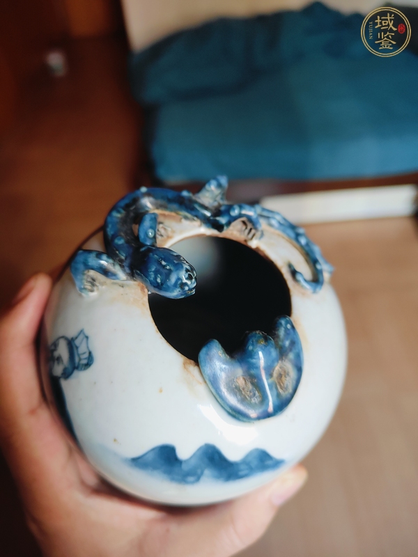 古玩陶瓷青花水呈真品鑒賞圖