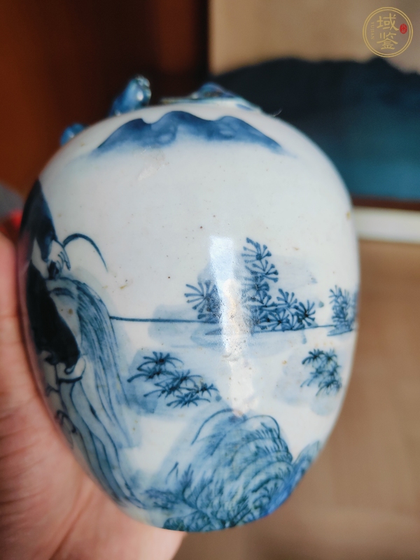 古玩陶瓷青花水呈真品鑒賞圖