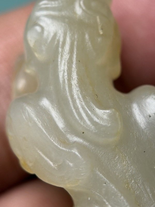 古玩玉器漢代白玉紅沁辟邪拍賣，當前價格54800元