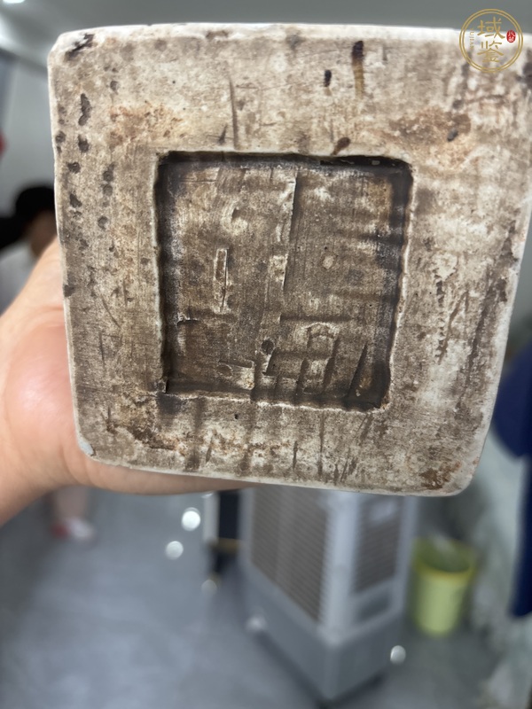 古玩陶瓷清中青花燭臺真品鑒賞圖