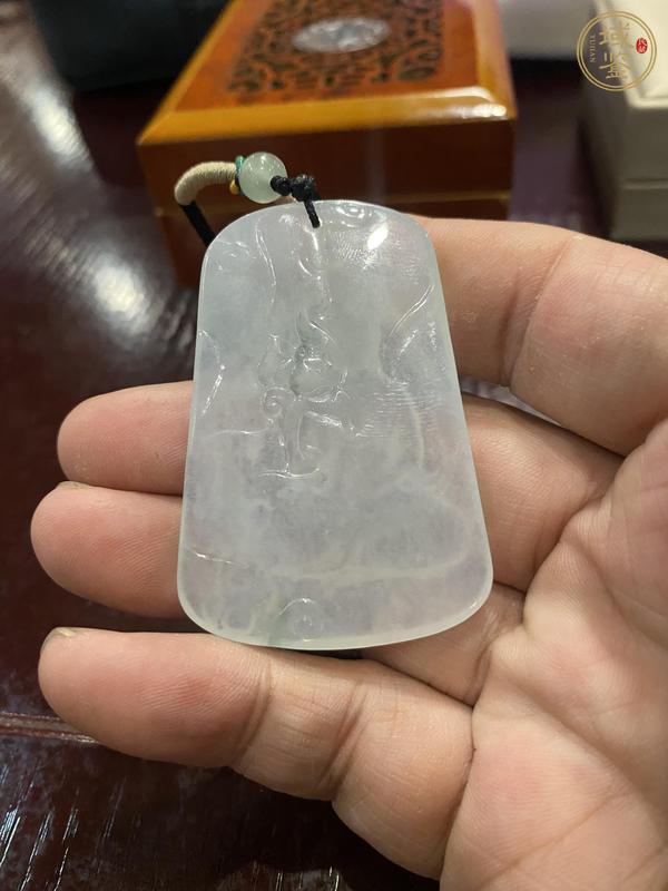 古玩玉器天然翡翠“觀音牌”真品鑒賞圖