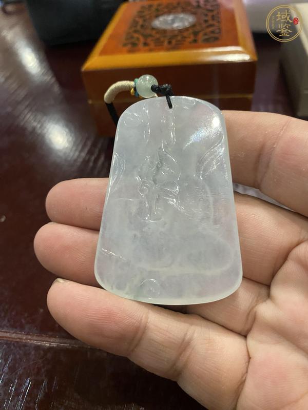 古玩玉器天然翡翠“觀音牌”真品鑒賞圖
