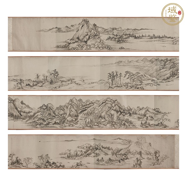古玩字畫佚名山水長卷真品鑒賞圖
