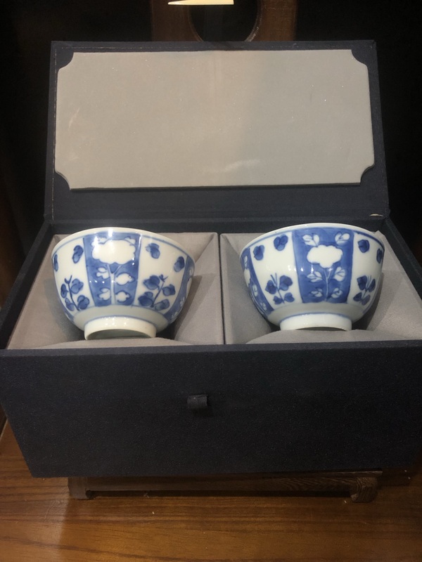 古玩陶瓷(精品主人杯)清-康熙-青花留白-花卉紋主人杯一對拍賣,當(dāng)前價格0元