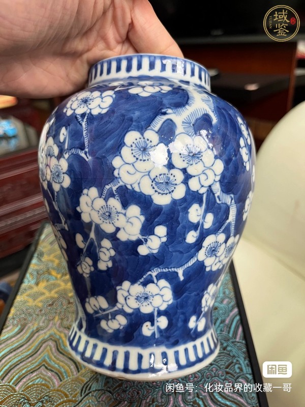 古玩陶瓷青花將軍罐真品鑒賞圖