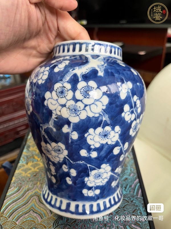 古玩陶瓷青花將軍罐真品鑒賞圖
