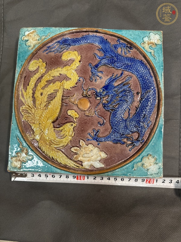 古玩龍鳳紋瓷磚真品鑒賞圖
