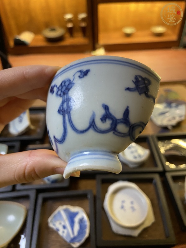 古玩陶瓷青花花卉紋標本真品鑒賞圖