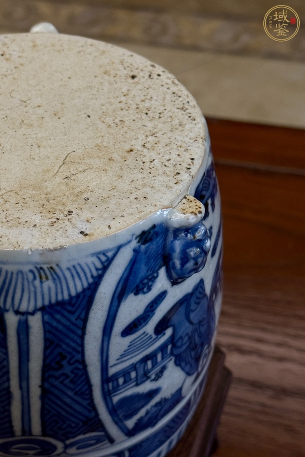 古玩陶瓷人物紋青花香爐真品鑒賞圖