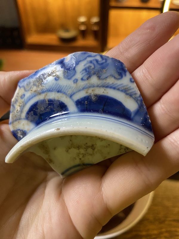 古玩陶瓷青花標本拍賣，當前價格1200元