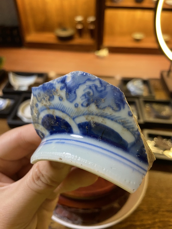 古玩陶瓷青花標本拍賣，當前價格1200元