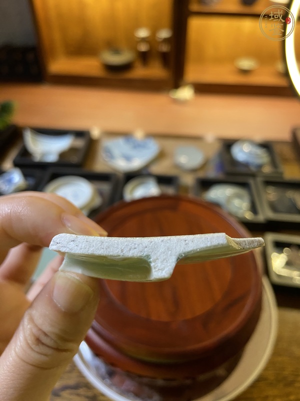 古玩陶瓷宋代湖田窯影青刻花蓮瓣紋碗標本真品鑒賞圖