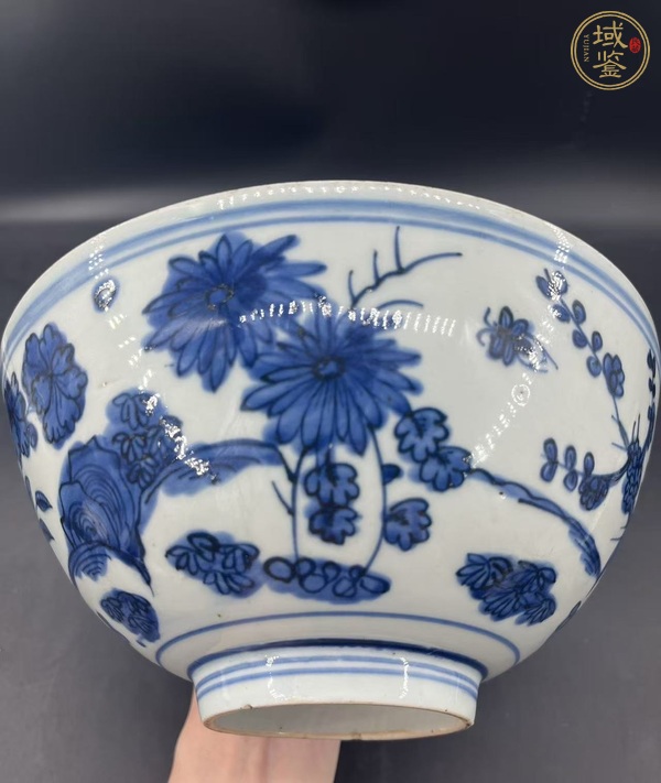 古玩花卉紋青花碗真品鑒賞圖