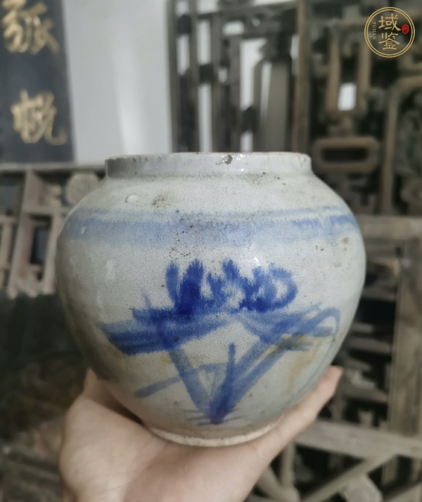 古玩陶瓷青花花卉紋壺真品鑒賞圖