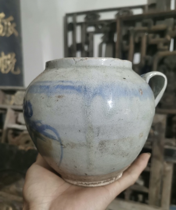古玩陶瓷青花花卉紋壺拍賣，當前價格88元
