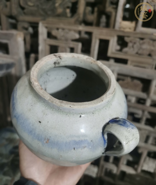 古玩陶瓷青花花卉紋壺真品鑒賞圖
