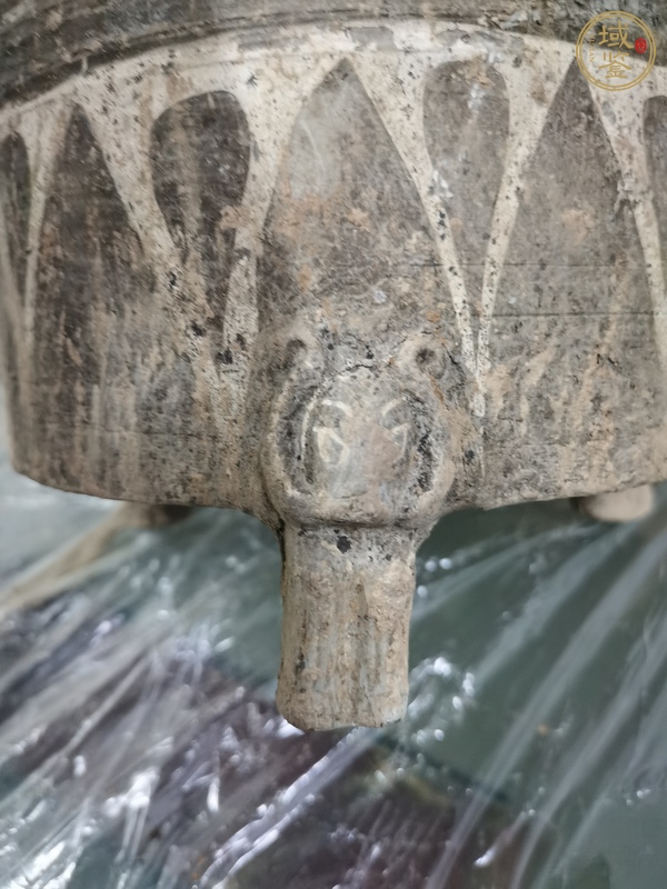 古玩陶瓷灰陶彩繪谷倉真品鑒賞圖