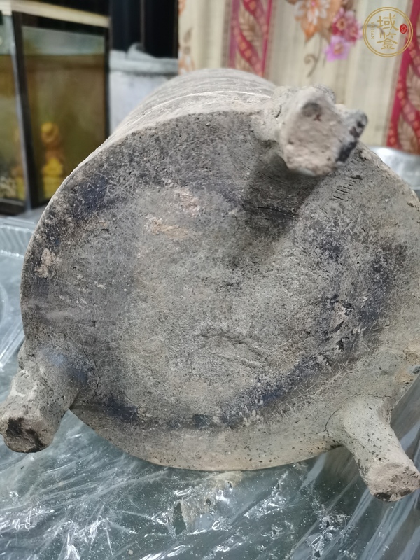 古玩陶瓷灰陶彩繪谷倉真品鑒賞圖