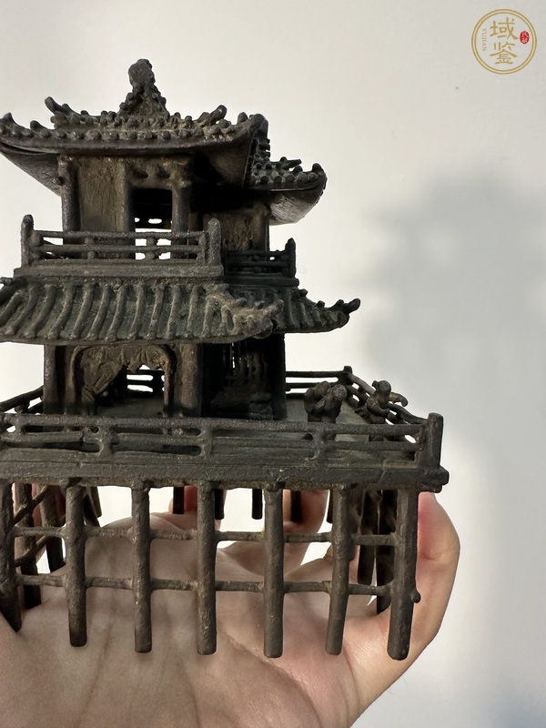 古玩銅器銅樓閣真品鑒賞圖