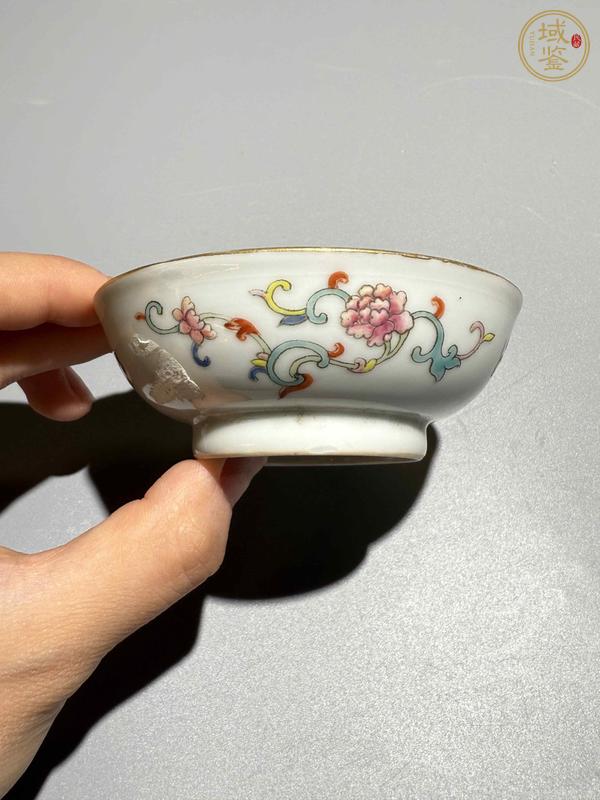 古玩陶瓷清光緒至民國粉彩龍鳳呈祥紋小盤真品鑒賞圖