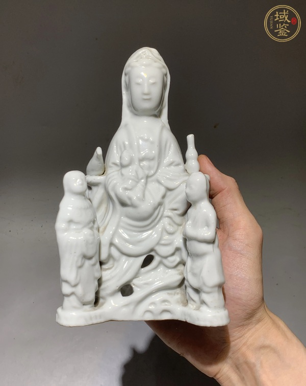 古玩清.德化窯白釉送子觀音像真品鑒賞圖