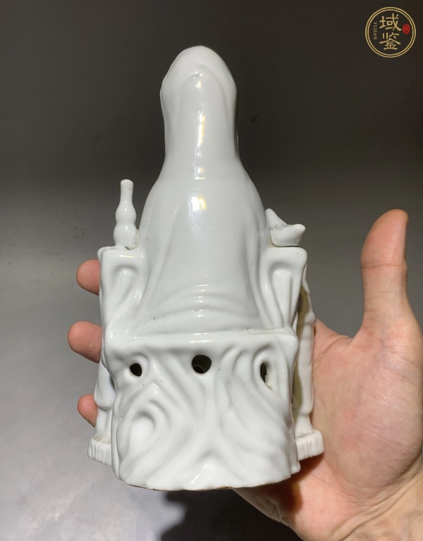 古玩陶瓷清.德化窯白釉送子觀音像真品鑒賞圖