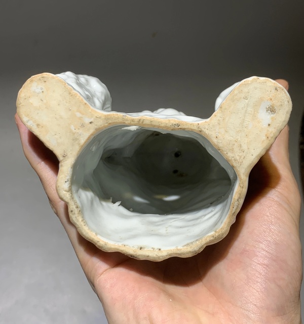 古玩陶瓷清·德化窯白釉善財龍女送子觀音像拍賣，當前價格1200元