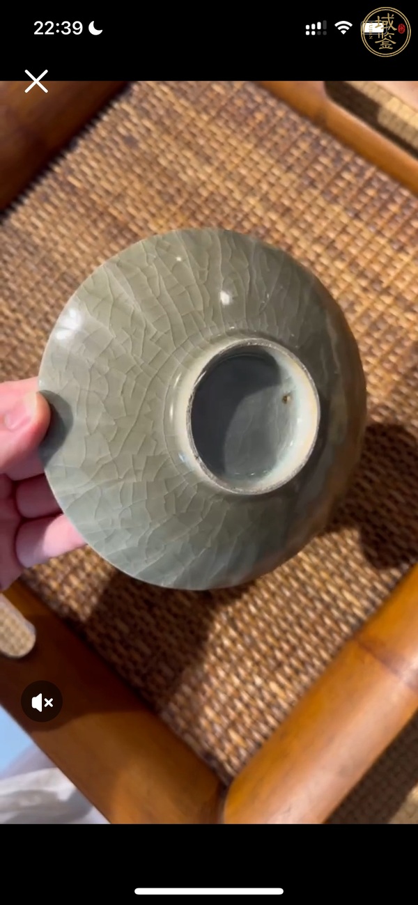 古玩陶瓷龍泉青瓷盤真品鑒賞圖