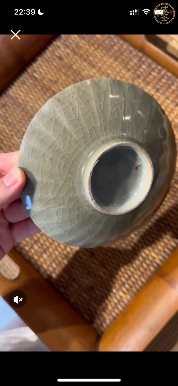 古玩陶瓷龍泉青瓷盤真品鑒賞圖