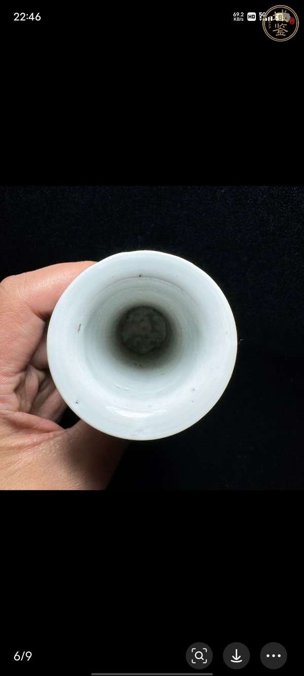 古玩陶瓷晚清青花小花觚真品鑒賞圖