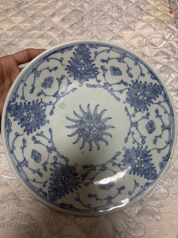 古玩青花盤真品鑒賞圖