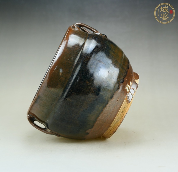 古玩陶瓷耀州窯兔毫釉四系罐真品鑒賞圖