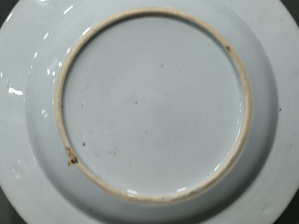 古玩陶瓷清雍正·雍正廣彩洞石花鳥紋盤拍賣,當前價格1838元