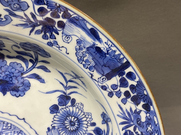 古玩陶瓷清康熙·青花花卉紋盤拍賣,當前價格1156元