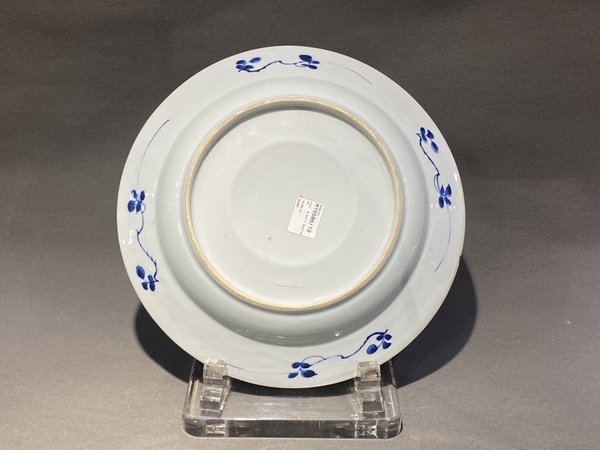 古玩陶瓷清康熙·青花花卉紋盤拍賣，當前價格1156元