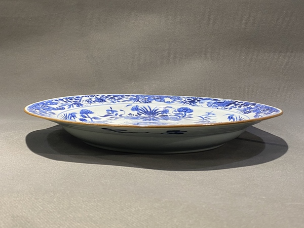 古玩陶瓷清康熙·青花花卉紋盤拍賣，當前價格1156元