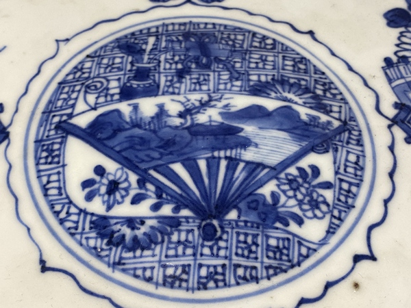 古玩陶瓷清康熙·青花花卉紋盤拍賣,當前價格1156元