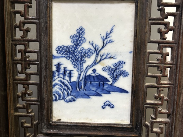 古玩陶瓷清晚·青花山水人物故事紋屏風拍賣,當前價格11968元