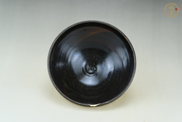 古玩陶瓷黑釉直口斗笠碗真品鑒賞圖