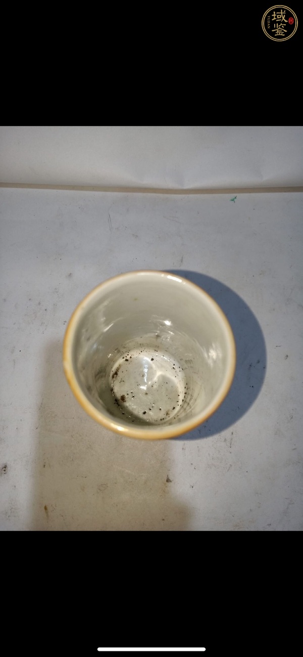 古玩陶瓷粉彩魁星圖筆筒真品鑒賞圖