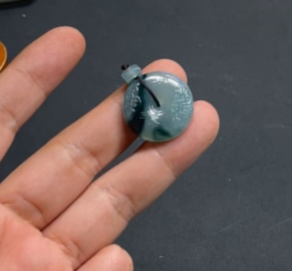 古玩玉器天然翡翠“平安扣”拍賣,當前價格1580元