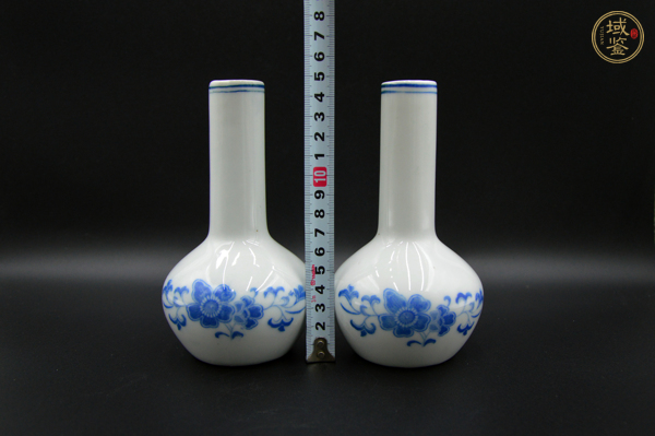 古玩陶瓷花卉紋天球瓶真品鑒賞圖