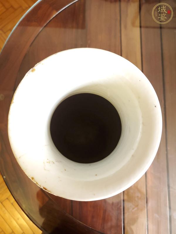 古玩陶瓷青花三星高照圖撇口瓶真品鑒賞圖